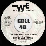 Frank & James – How Long Is Forever b/w You Got The Love I Need – White Enterprises 7″