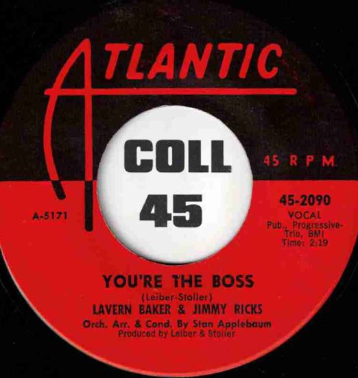 LaVern Baker & Jimmy Ricks - You're The Boss b/w I'll Never Be Free - Atlantic 7"