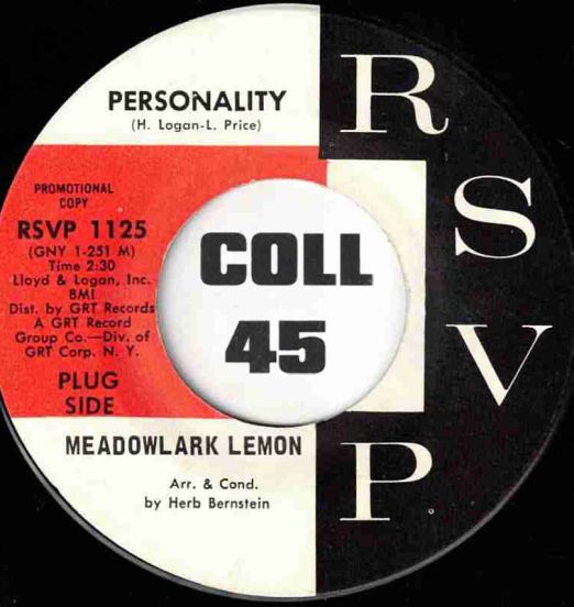 Meadowlark Lemon - Personality b/w Shoot-A-Basket - RSVP 7"