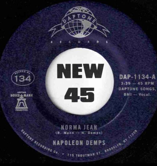 Napoleon Demps - Norma Jean b/w Instrumental - Daptone 7"