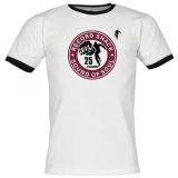 *JUST IN!* Record Shack 25th Anniversary Logo White/Navy Shirt (2 Colours) contrast Cuffs – Record Shack Soulwear AT T-Shirt