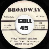Sandra Phillips – World Without Sunshine b/w OK I – Broadway DJ 7″