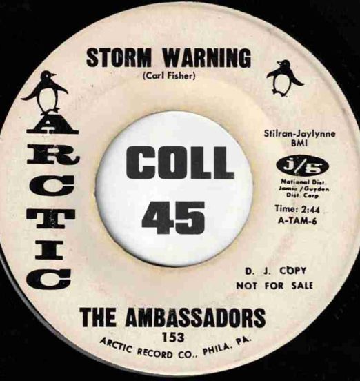 The Ambassadors - Storm Warning b/w I Dig You Baby - Arctic DJ 7"