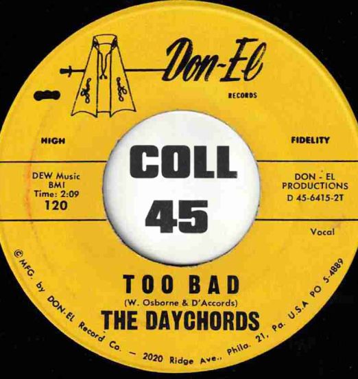 TheDaychords-TooBad-Don-El45LABELB01