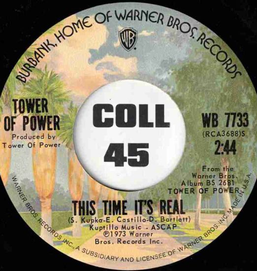 Tower Of Power - This Time It's Real b/w Soul Vaccination - Warner Bros 7"