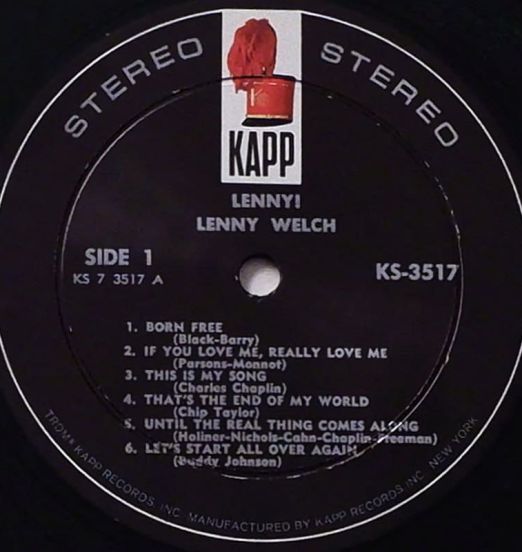 LennyWelch-Lenny!-KappLPLABELA01