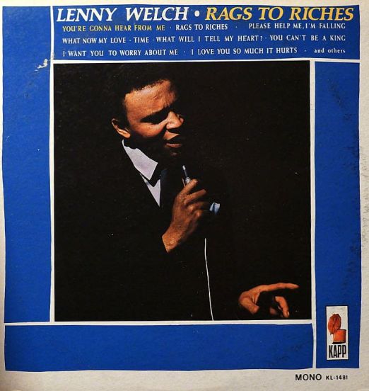 Lenny Welch - Rags To Riches - Kapp LP