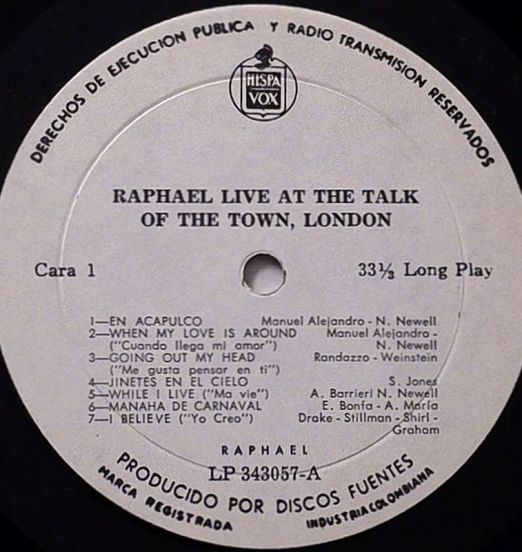 Raphael-LiveAtTheTalkOfTheTownLondon-HispavoxLPLABELA01