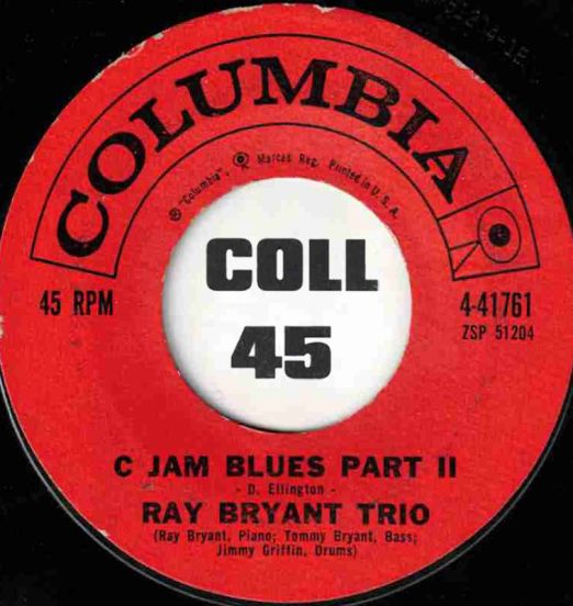 RayBryantTrio-CJamBluesPartII-Columbia45LABELB01