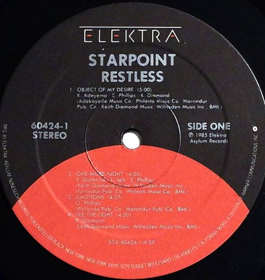 Starpoint-Restless-ElektraLPLABELA01