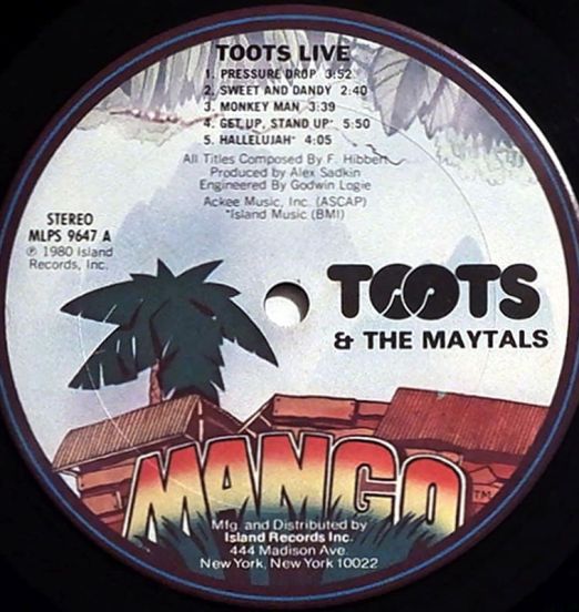 Toots&TheMaytals-TootsLive-MangoLPLABELA01