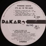 Tyrone Davis – It’s All In The Game – Dakar DJ LP