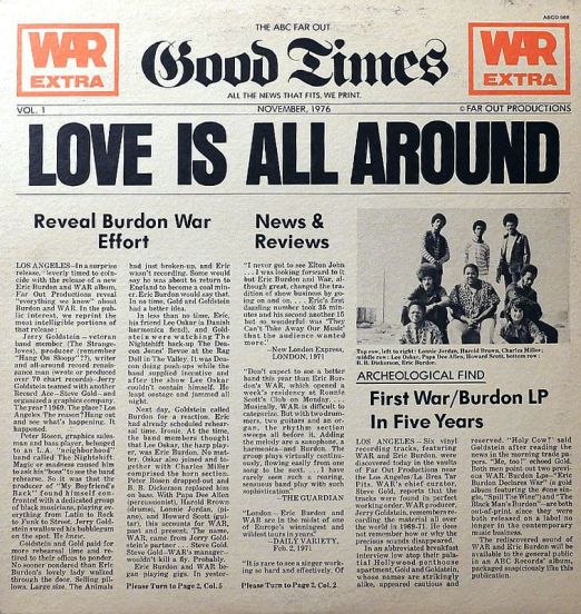 War Featuring Eric Burdon - Love Is All Around - ABC LP