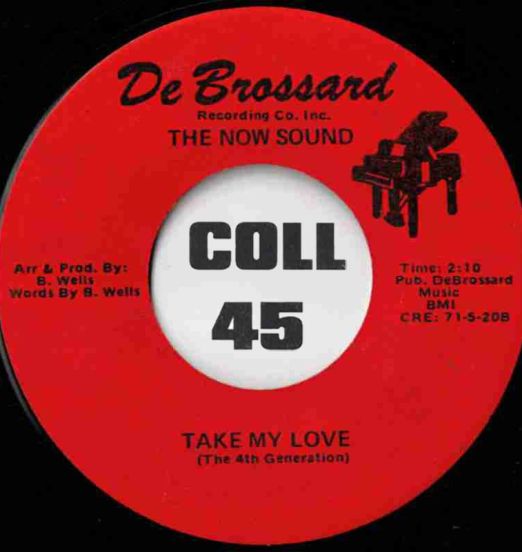 The 4th Generation - Take My Love b/w Walking On A Cloud - DeBrossard 7"